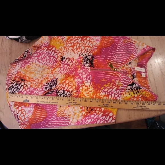 Tacera bright spring top decorative gold zip M - Picture 10 of 10